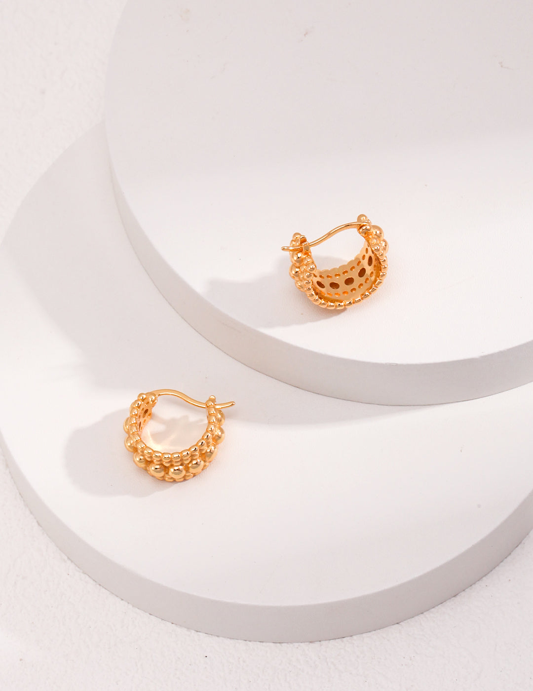 Silver Ball Earring Hoop