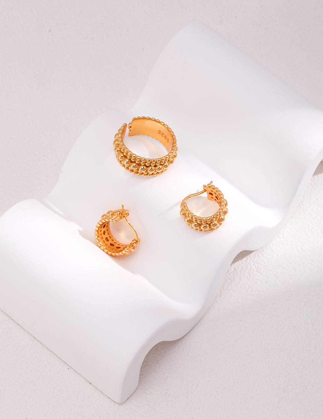 Silver Ball Earring Hoop